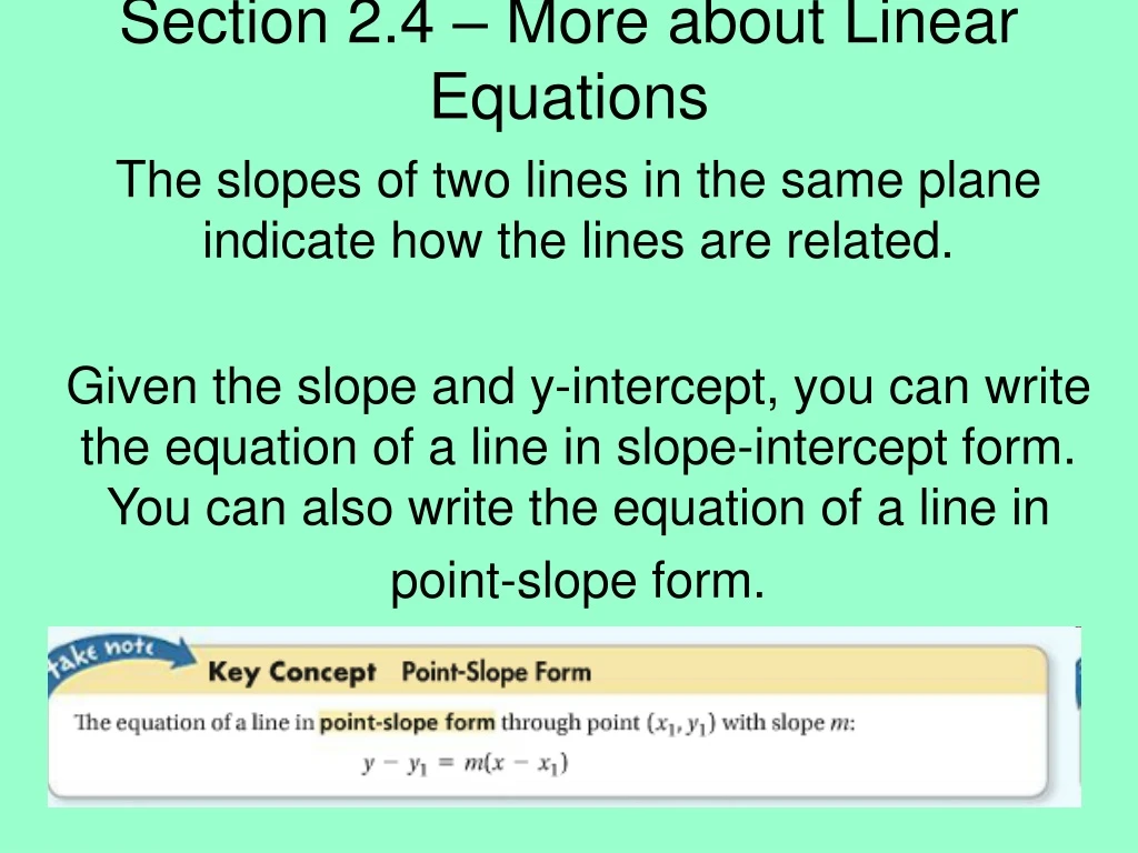 section 2 4 more about linear equations