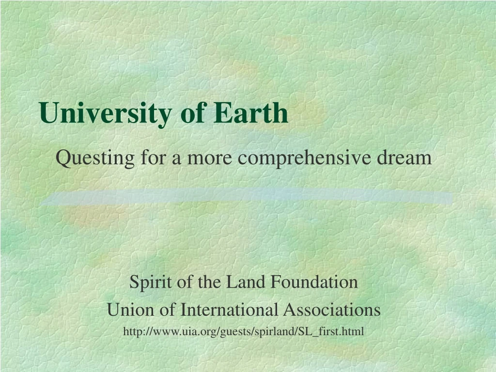 university of earth