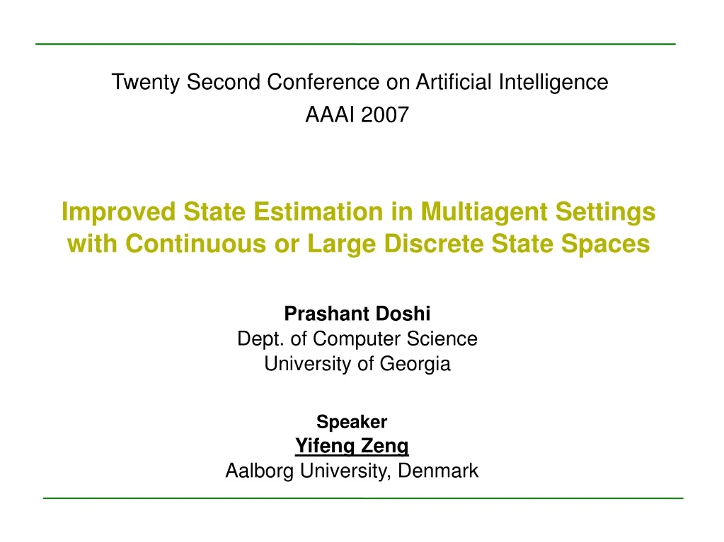 twenty second conference on artificial