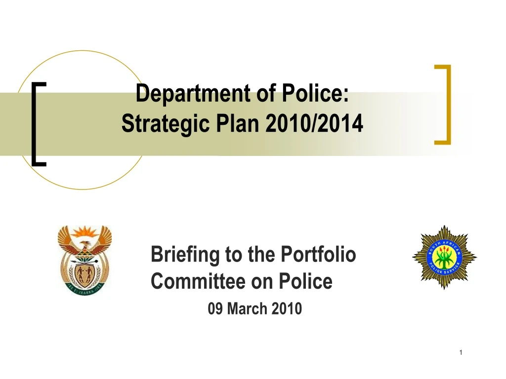 department of police strategic plan 2010 2014