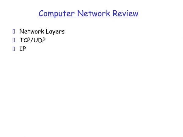 Computer Network Review