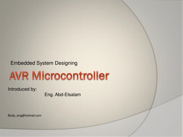 AVR  Microcontroller
