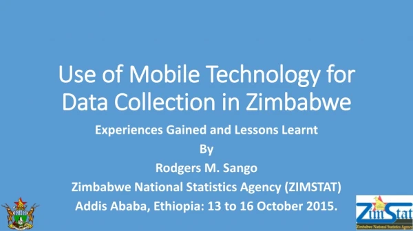 Use of Mobile Technology for Data Collection in Zimbabwe