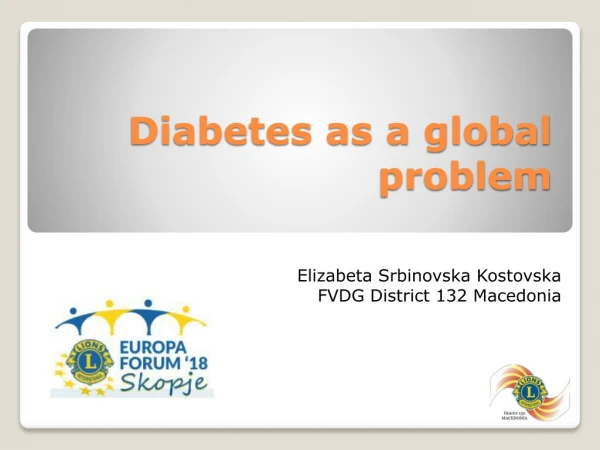 Diabetes as a global problem