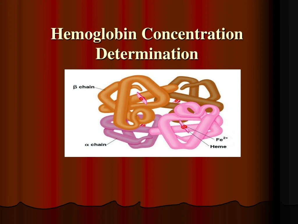 hemoglobin concentration determination