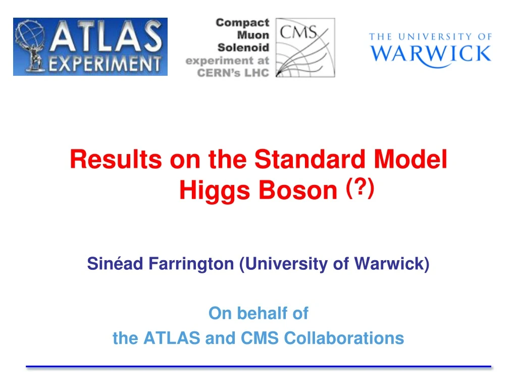 results on the standard model higgs boson