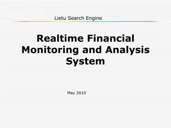 Realtime Financial Monitoring and Analysis System