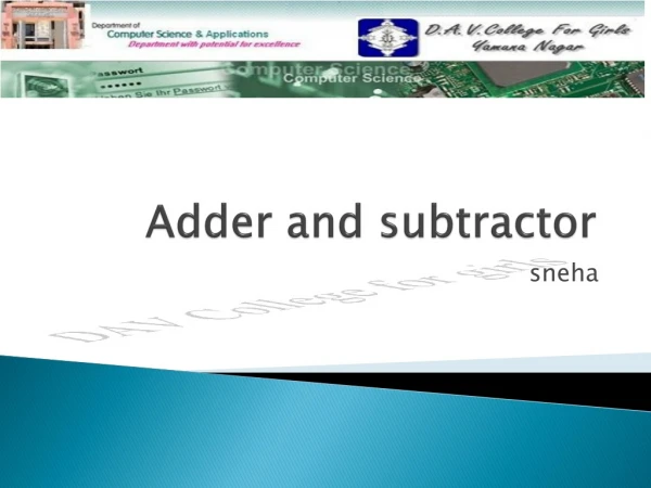Adder and  subtractor