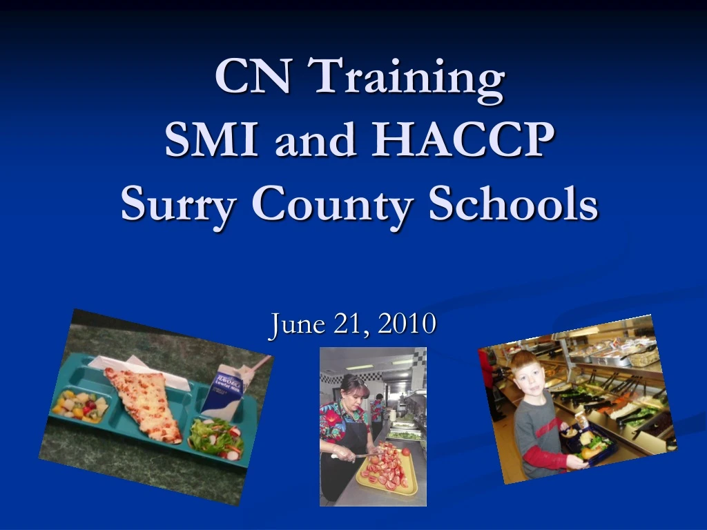 cn training smi and haccp surry county schools