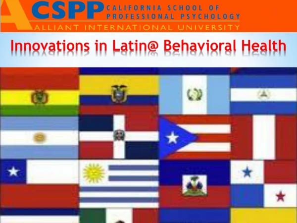 Innovations in Latin@ Behavioral Health