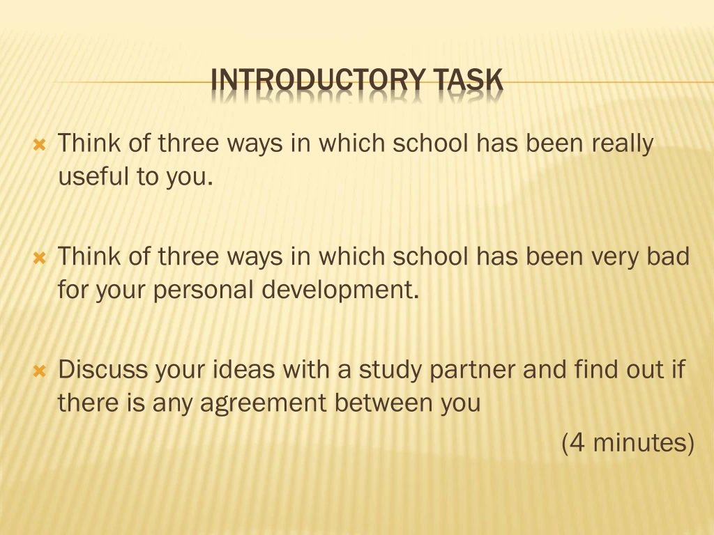 introductory task