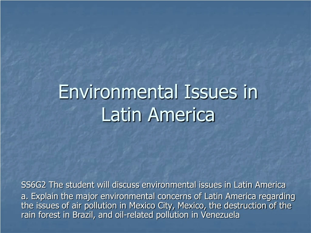 environmental issues in latin america