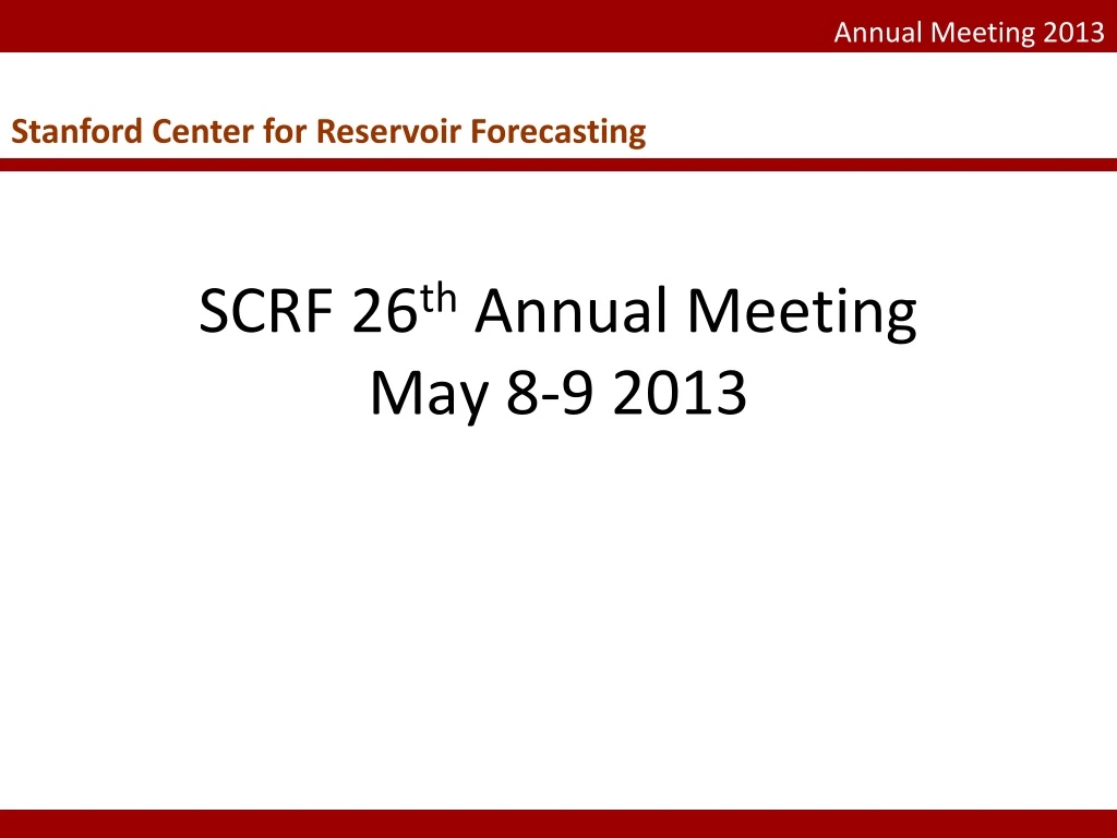 scrf 26 th annual meeting may 8 9 2013