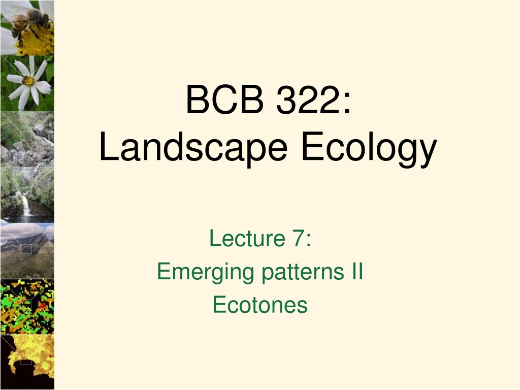 bcb 322 landscape ecology