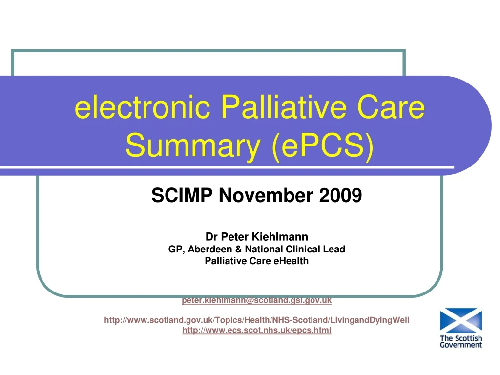 electronic palliative care summary epcs