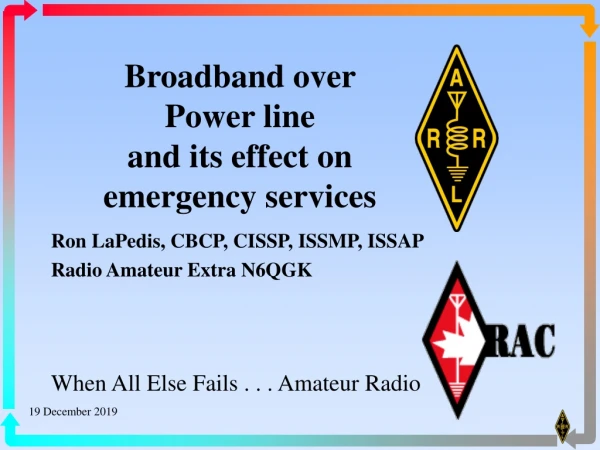 Broadband over Power line and its effect on emergency services