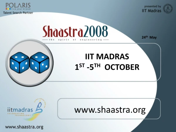 IIT MADRAS 1 ST  -5 TH   OCTOBER