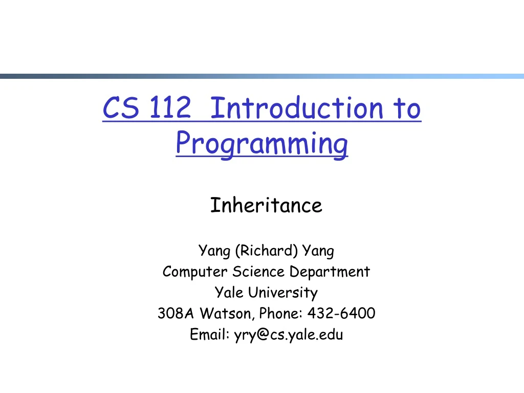 cs 112 introduction to programming