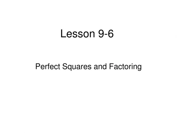 Lesson 9-6