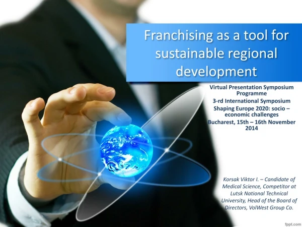 Franchising as a tool for sustainable regional development