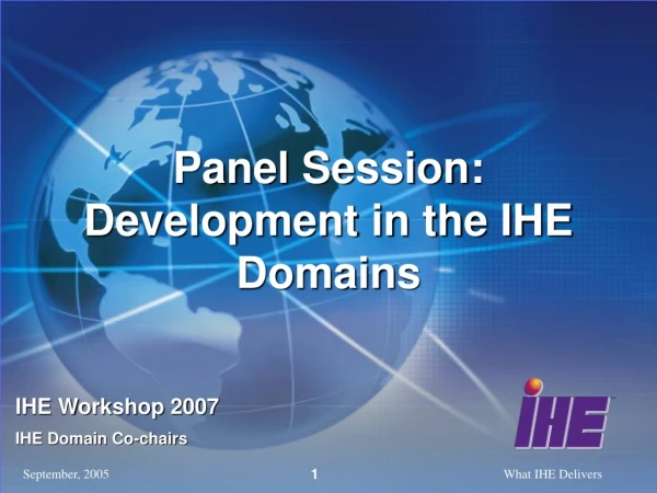 Panel Session: Development in the IHE Domains