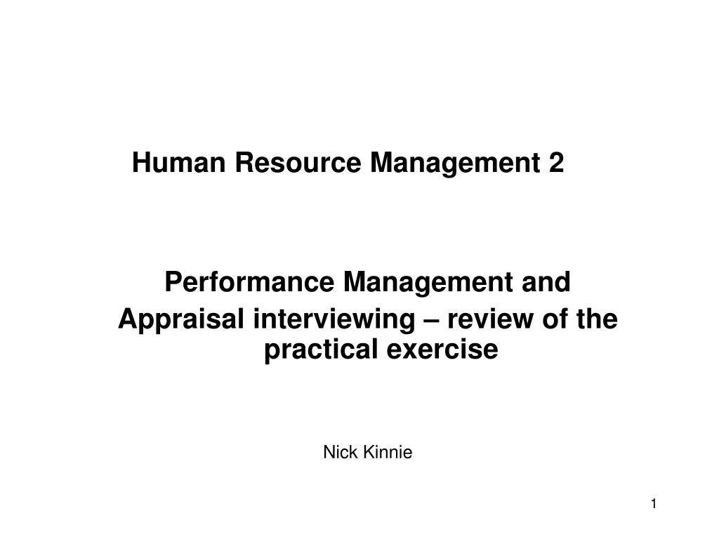 human resource management 2