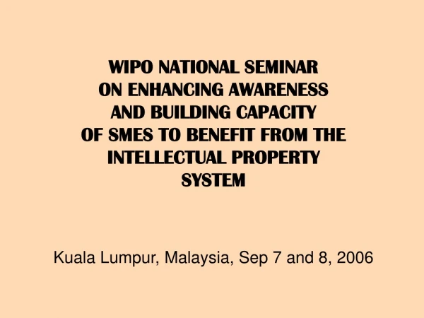 Lien Verbauwhede Koglin Consultant, SMEs Division World Intellectual Property Organization (WIPO)