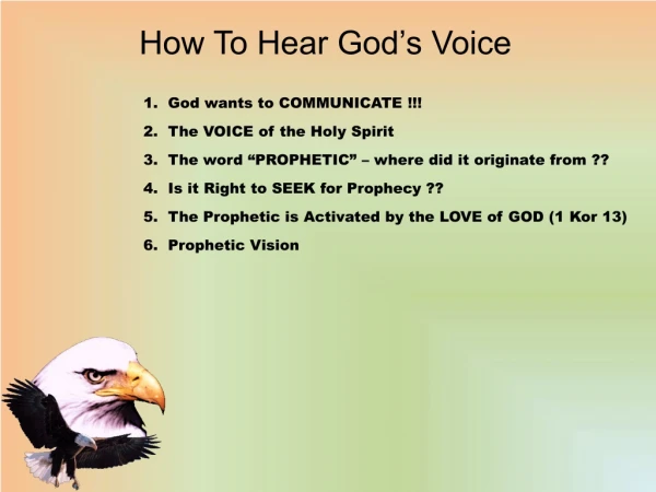How To Hear God’s Voice