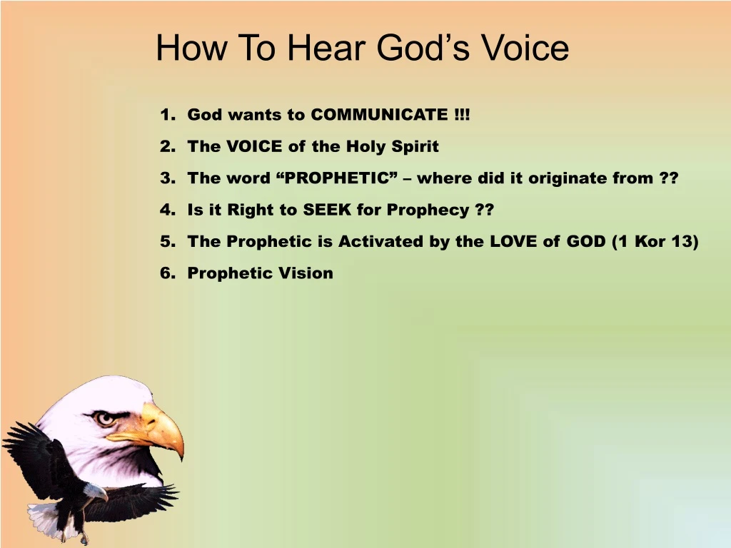 how to hear god s voice