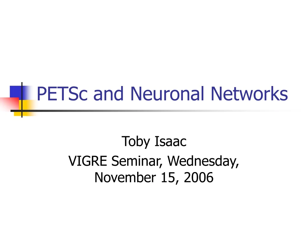 petsc and neuronal networks