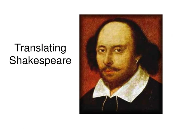 Translating  Shakespeare