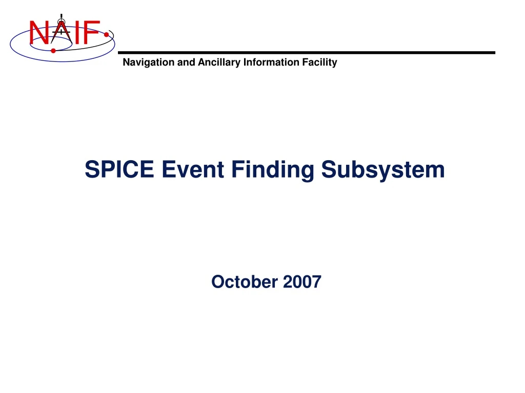spice event finding subsystem