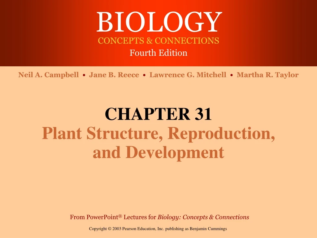 chapter 31 plant structure reproduction and development