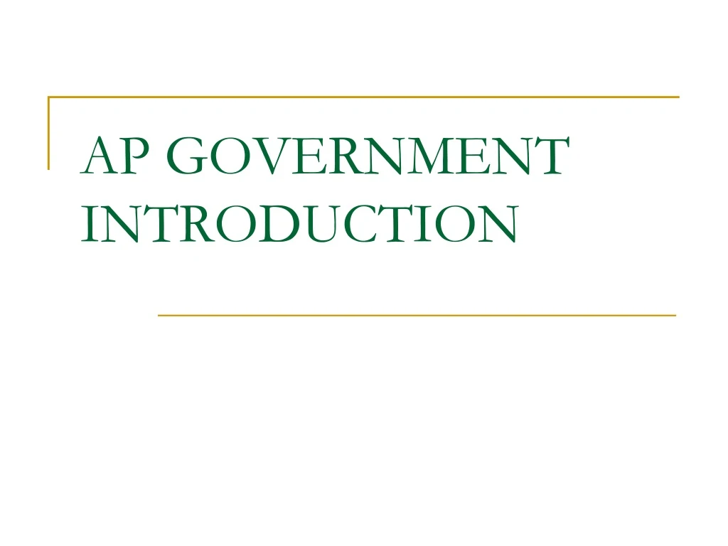 ap government introduction