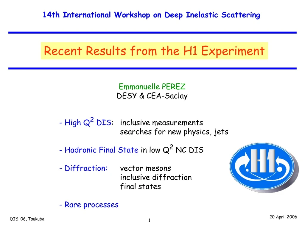 14th international workshop on deep inelastic