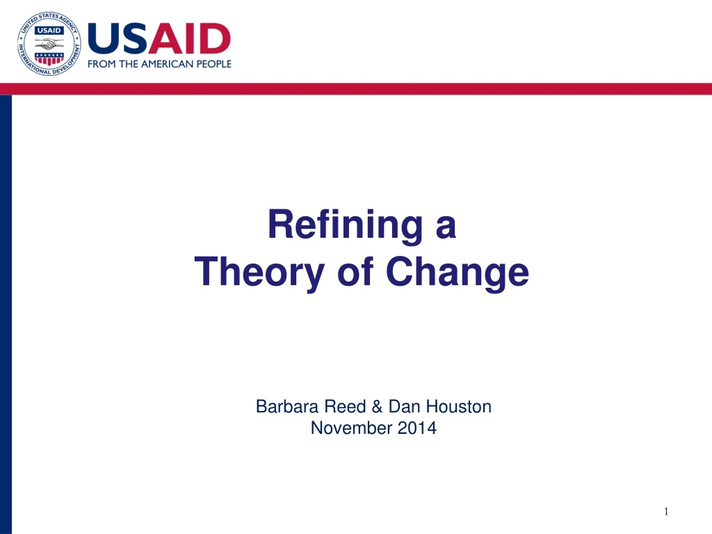 refining a theory of change