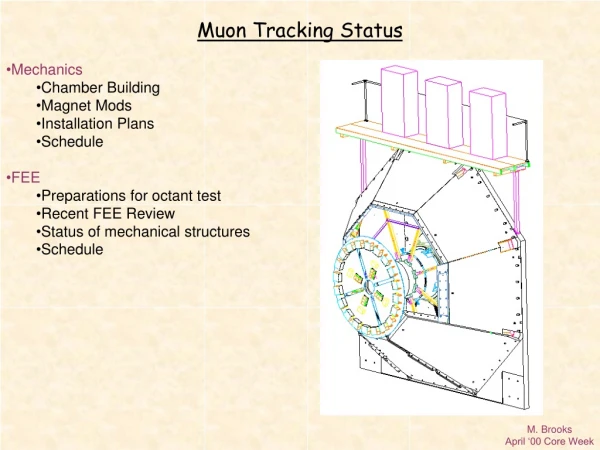 Muon Tracking Status Mechanics Chamber Building Magnet Mods Installation Plans Schedule FEE