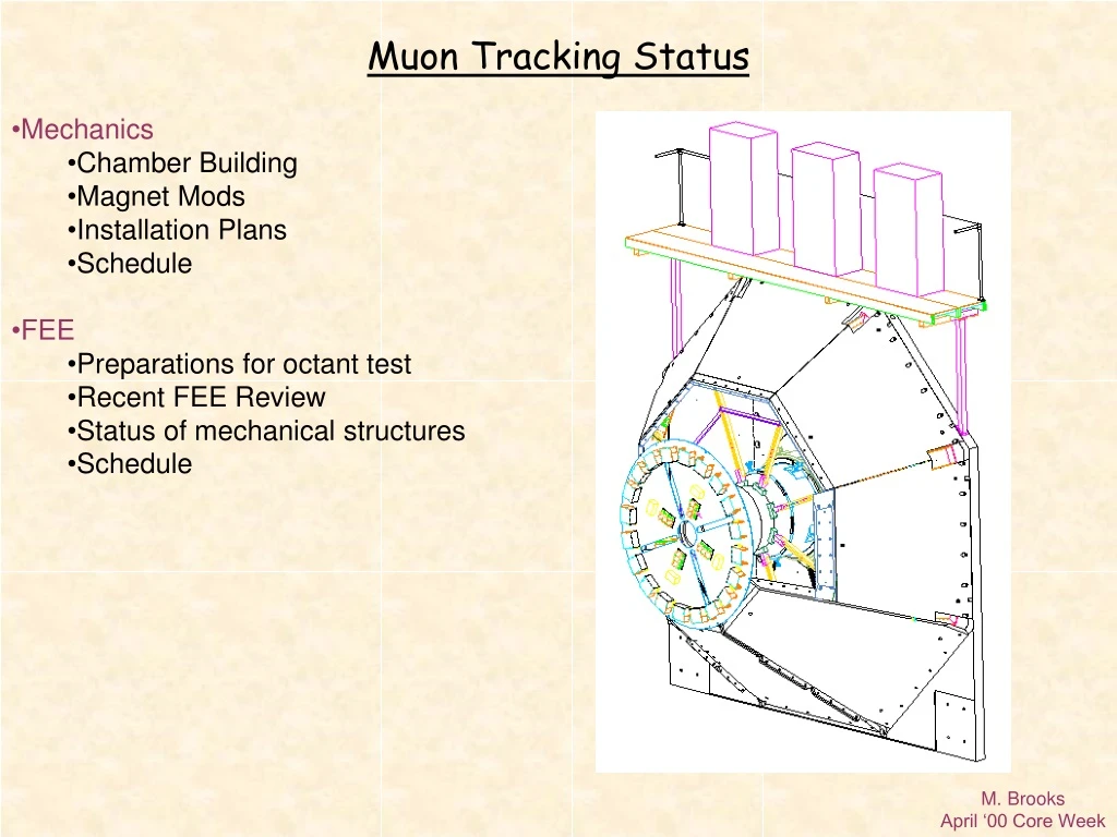 muon tracking status mechanics chamber building