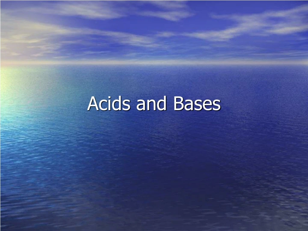 acids and bases