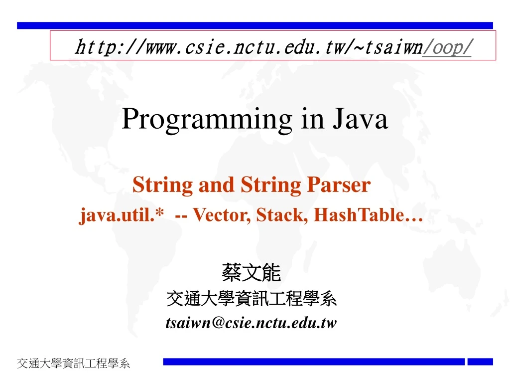 programming in java