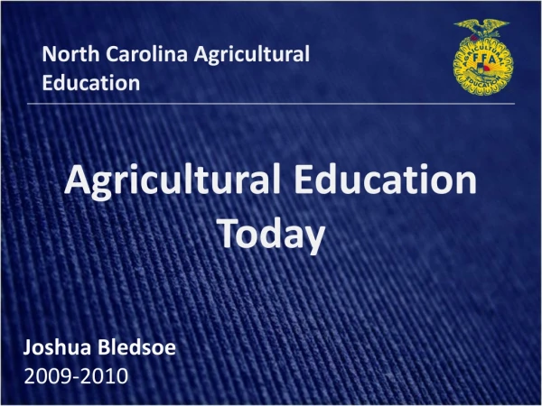 Agricultural Education Today