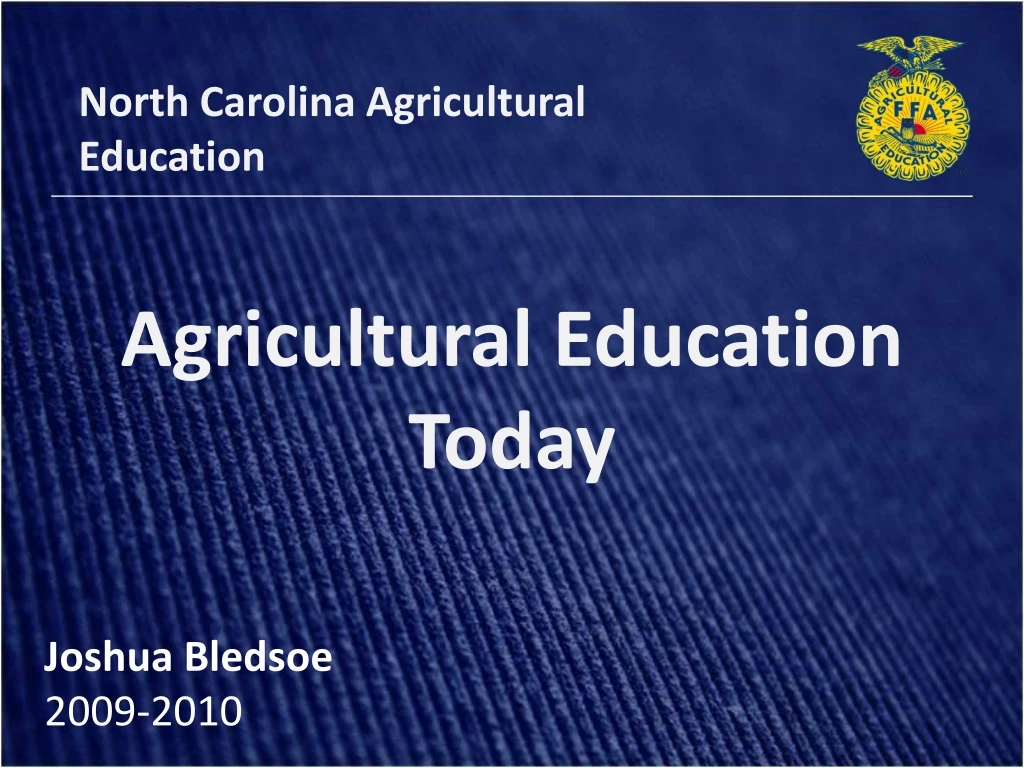 agricultural education today