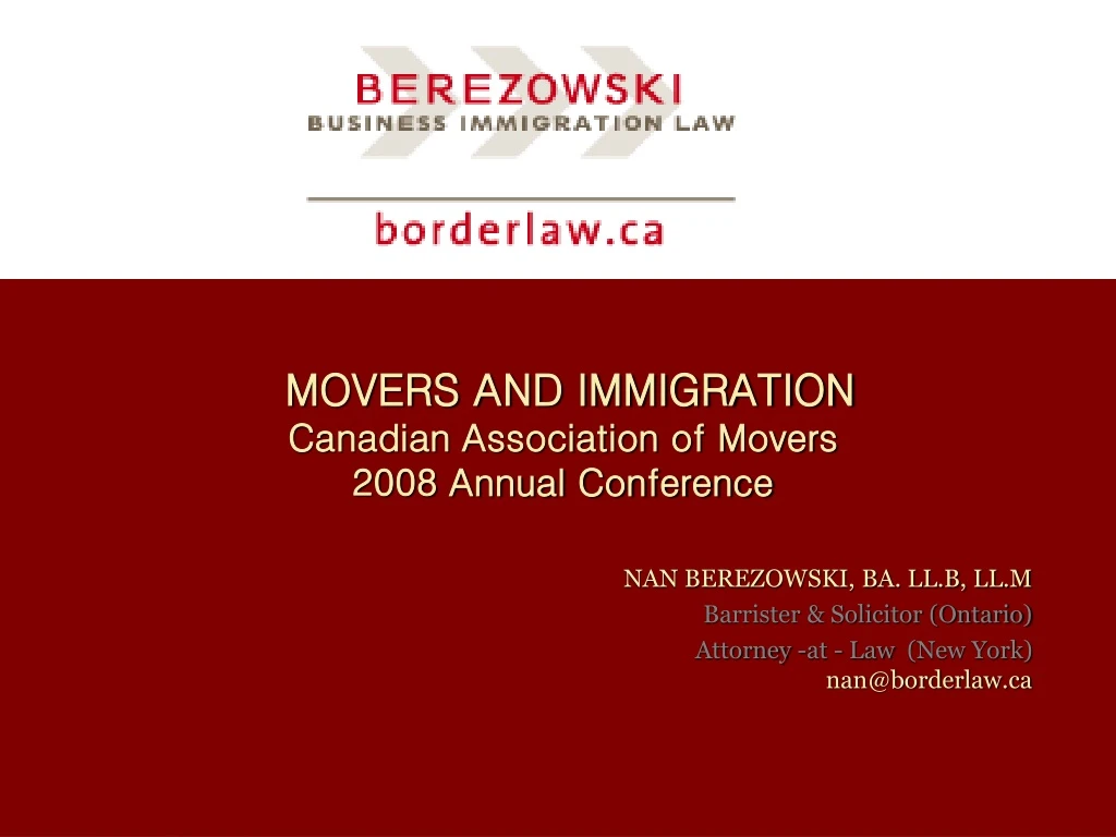 movers and immigration canadian association