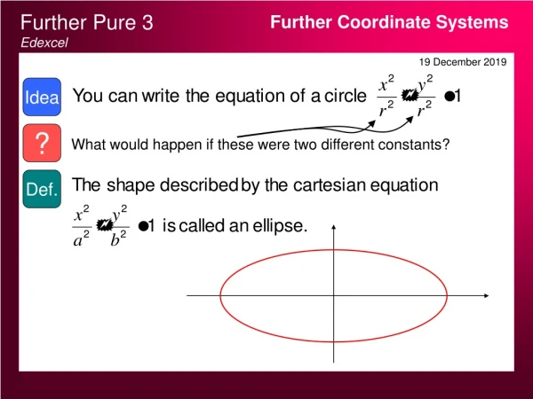 Further Coordinate Systems