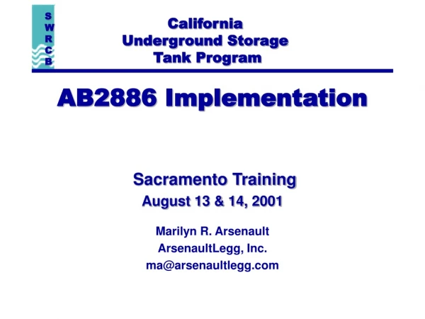 AB2886 Implementation