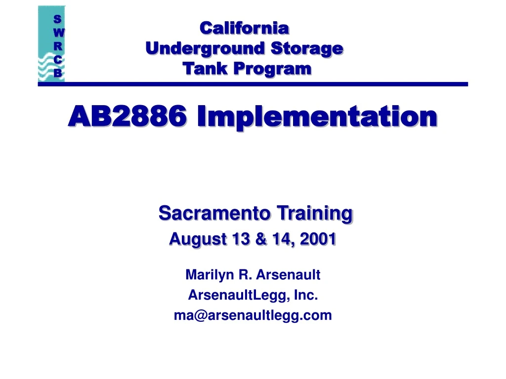 california underground storage tank program