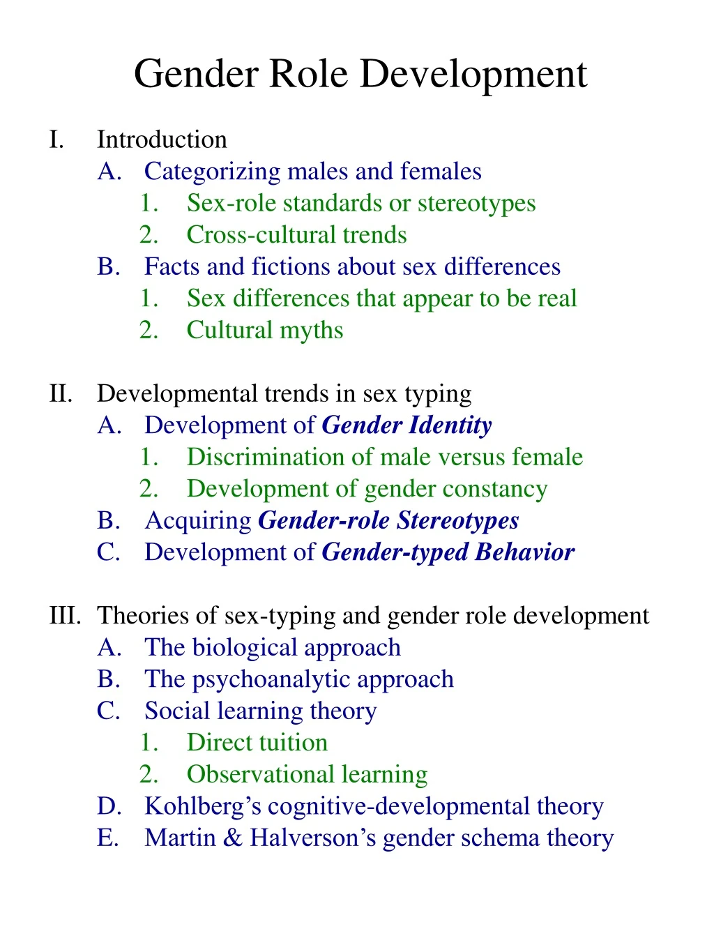 gender role development