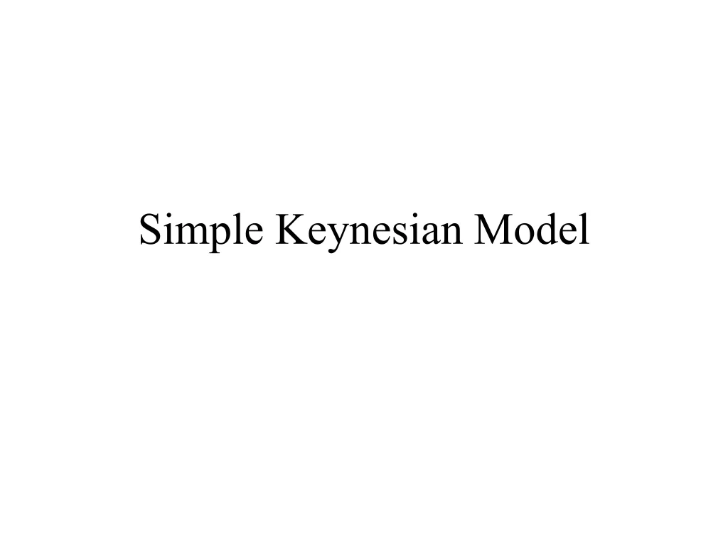 simple keynesian model