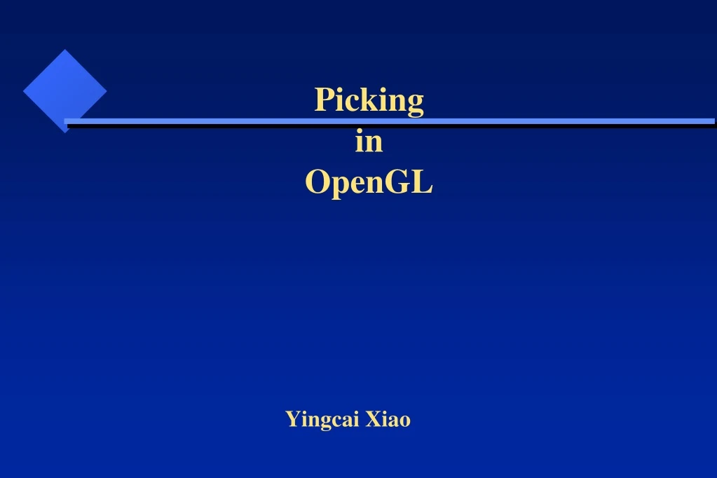 picking in opengl