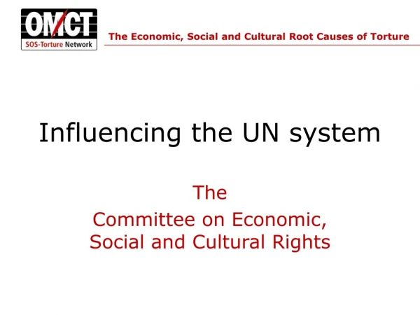 Influencing the UN system